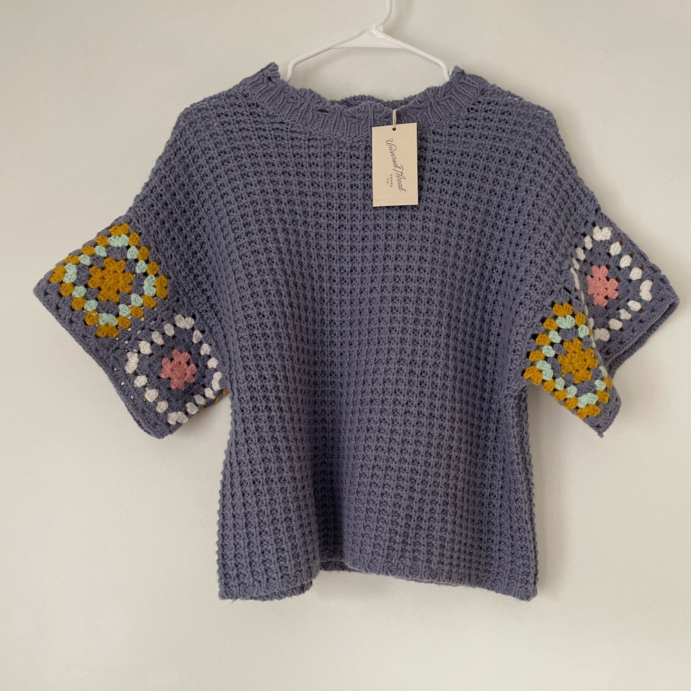 Universal threads crocheted granny sweater